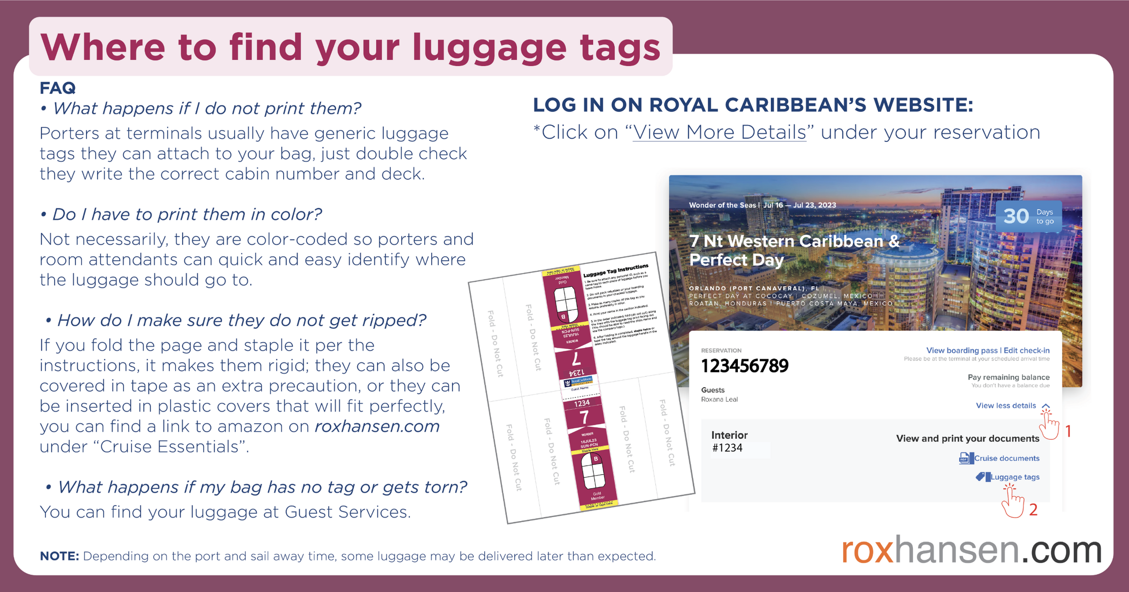 Where to find your luggage tags