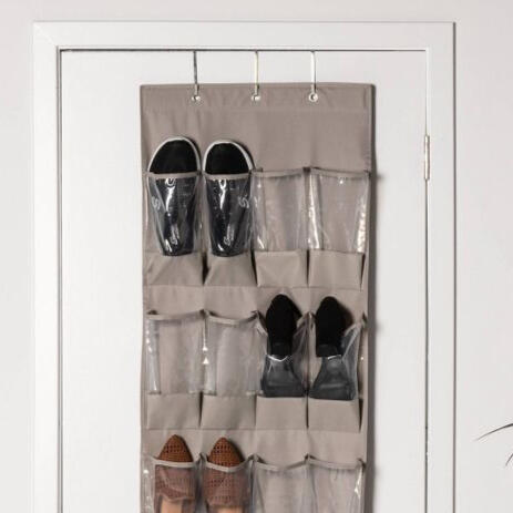 15 Pocket Over the Door Hanging Shoe Organizer