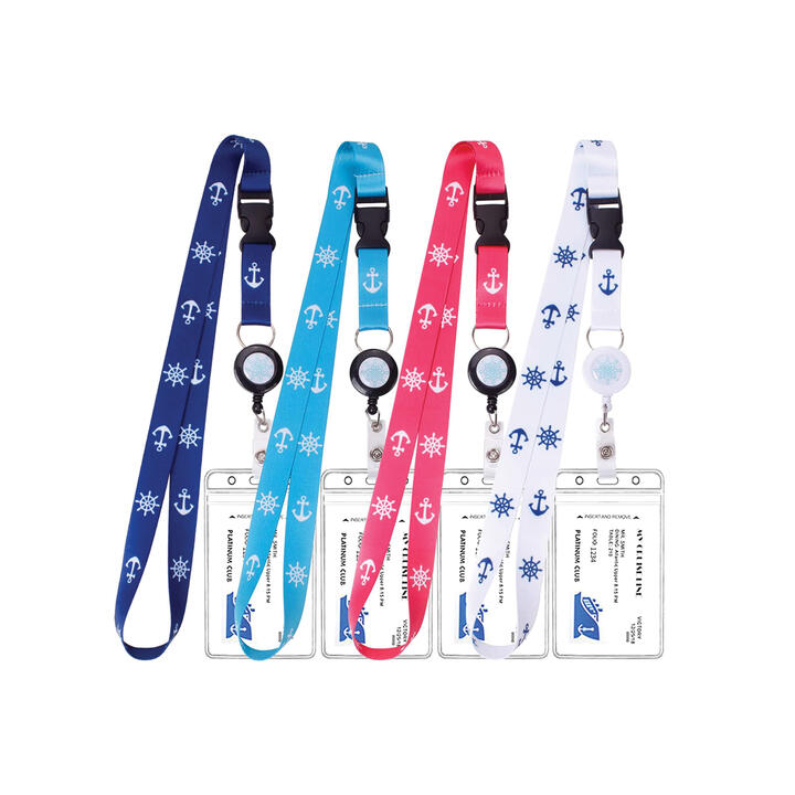 Retractable Cruise Lanyards, Waterproof Cruise Lanyard with ID Badge Reel Holder & Detachable Buckle