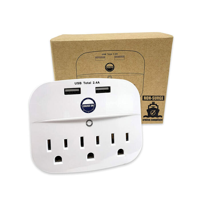 Cruise Power Strip No Surge Protector with USB Outlets